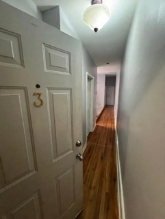 Entrance door marked 3 and interior hallway